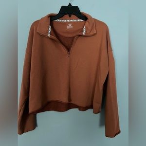 Aerie Medium quarter zip, crop sweatshirt